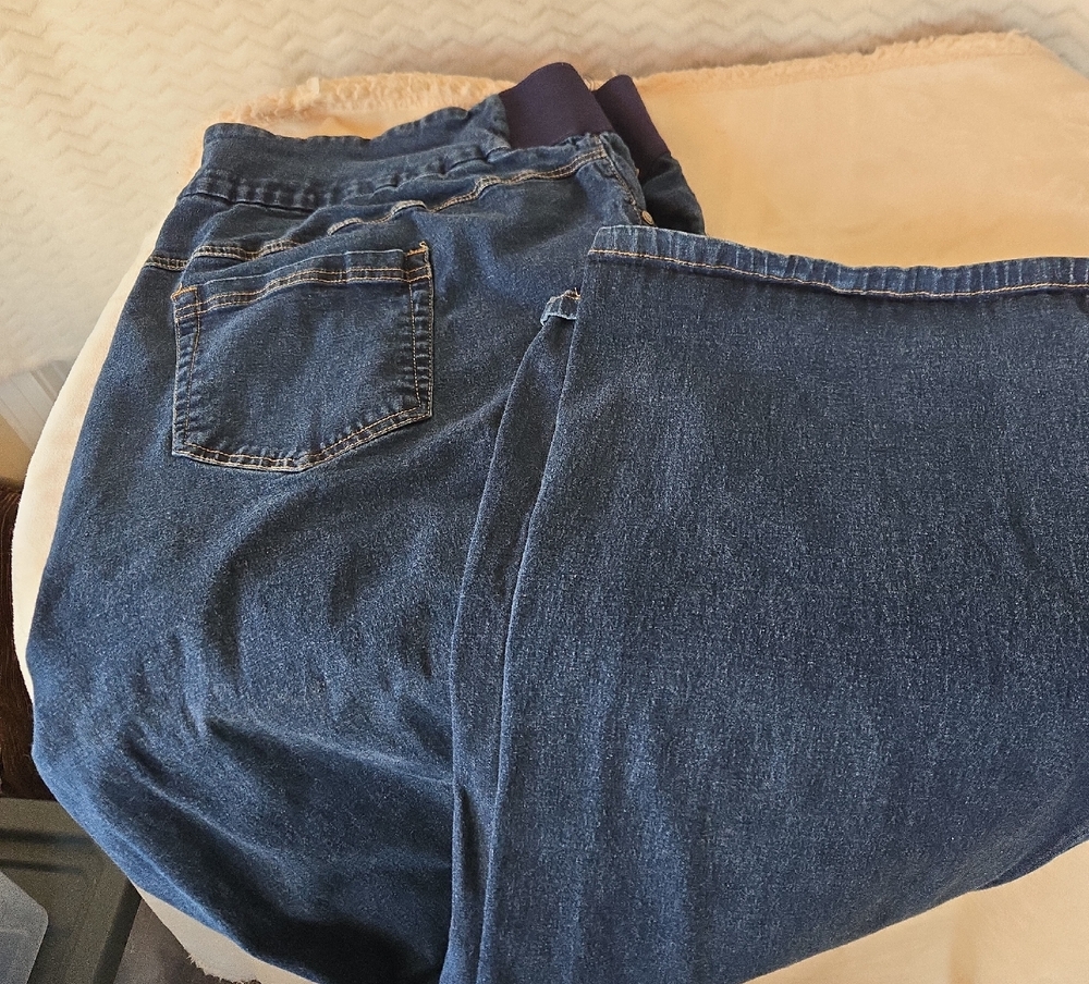 Woman Within Plus Size Relaxed Fit Dark Blue Jeans